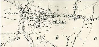 Church End and the village in 1901